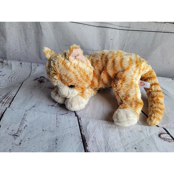 Ty Classic Cobbler Kitty Cat Plush Orange Striped Tabby Stuffed Plush 13" 2015 - Picture 1 of 11
